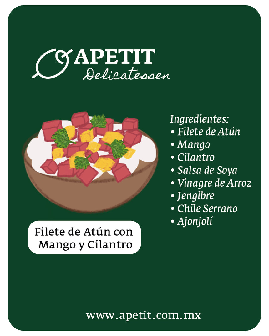 Filete de Atún con Mango y Cilantro