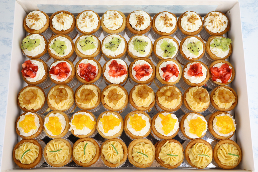 Caja con 48 Mini Pays de Fruta