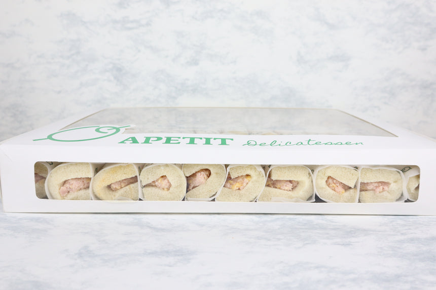 Caja con 30 Sandwichitos Piñata de Jamón y Queso Amarillo