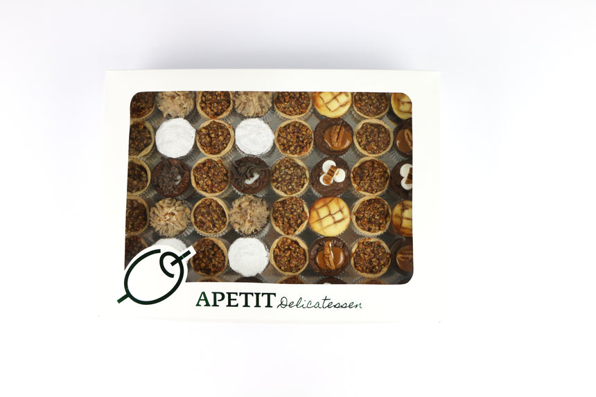 Caja de Mini Brownies y Mini Pays de Nuez