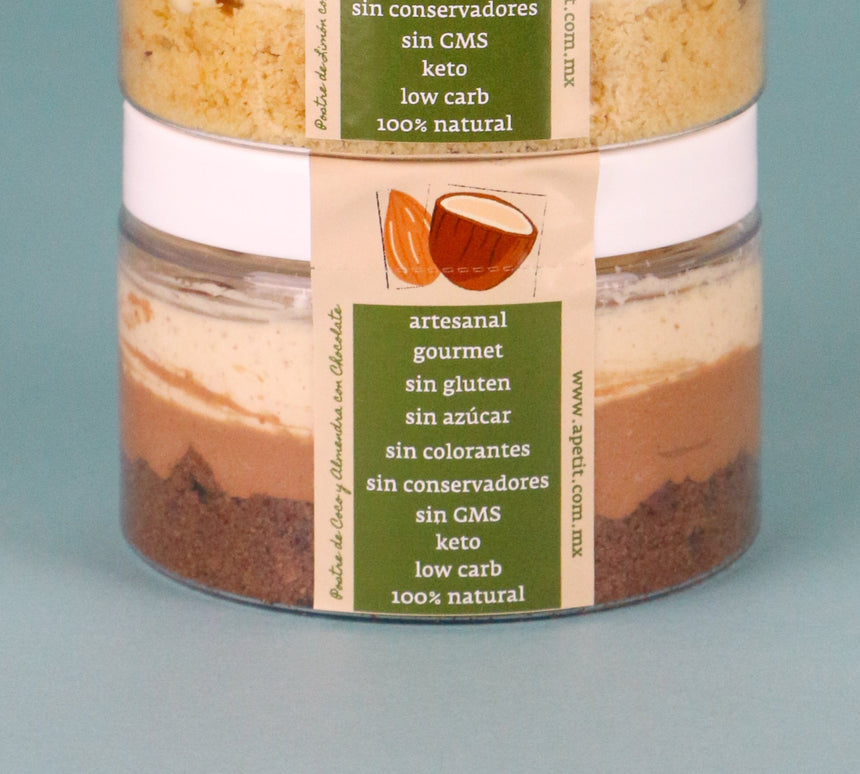 Bote Postre Healthy Living Coco Almendras