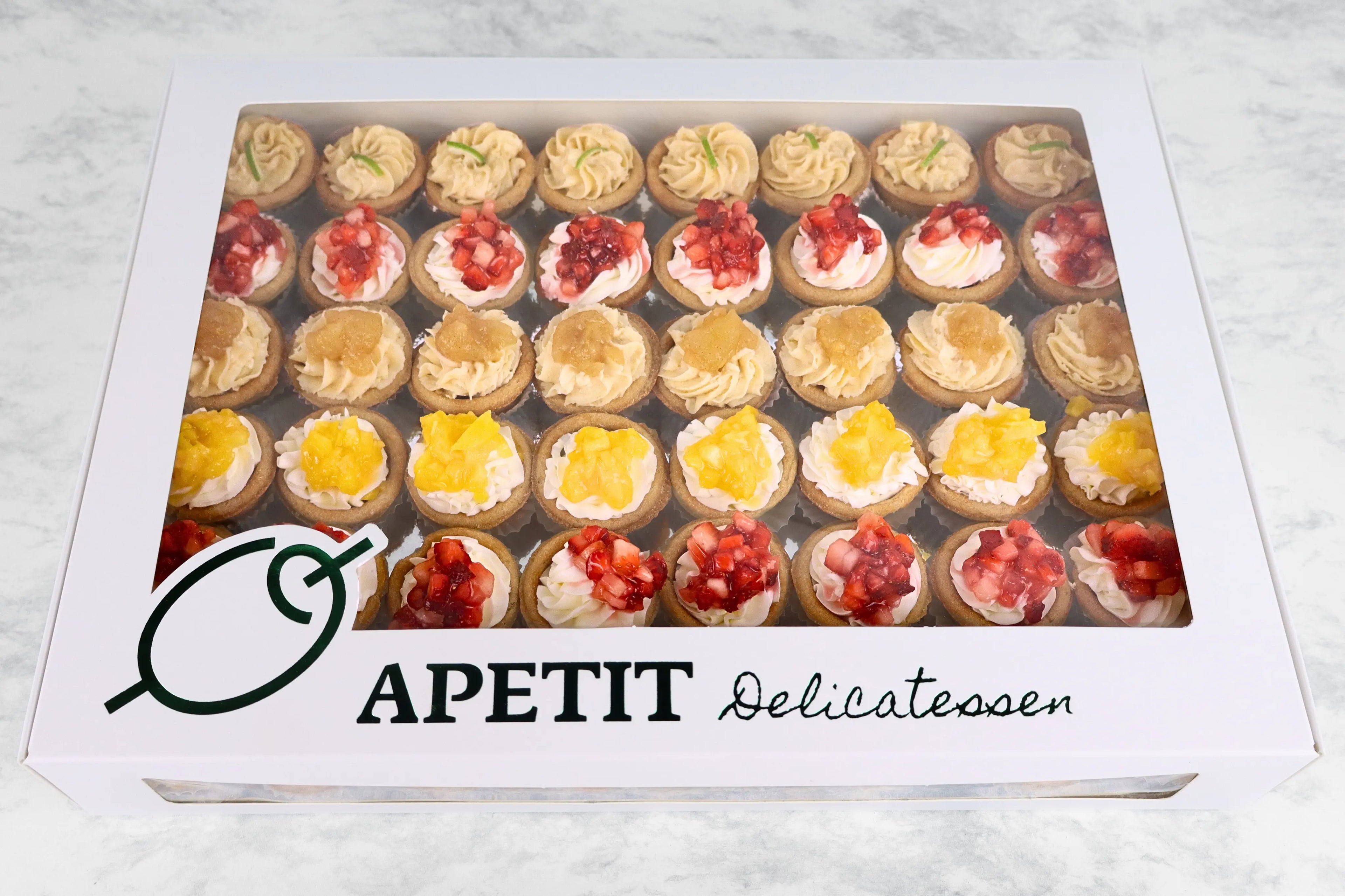 Caja con 48 Mini Pays de Fruta Regalos