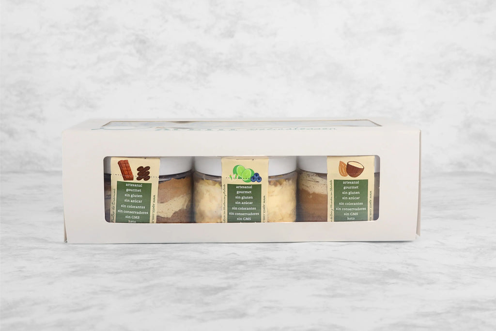 Caja 3 Botes de Postres Healthy Living Regalos