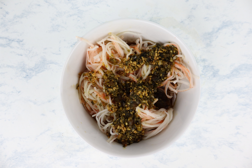 Kanikama con Vinagreta de Alga Nori