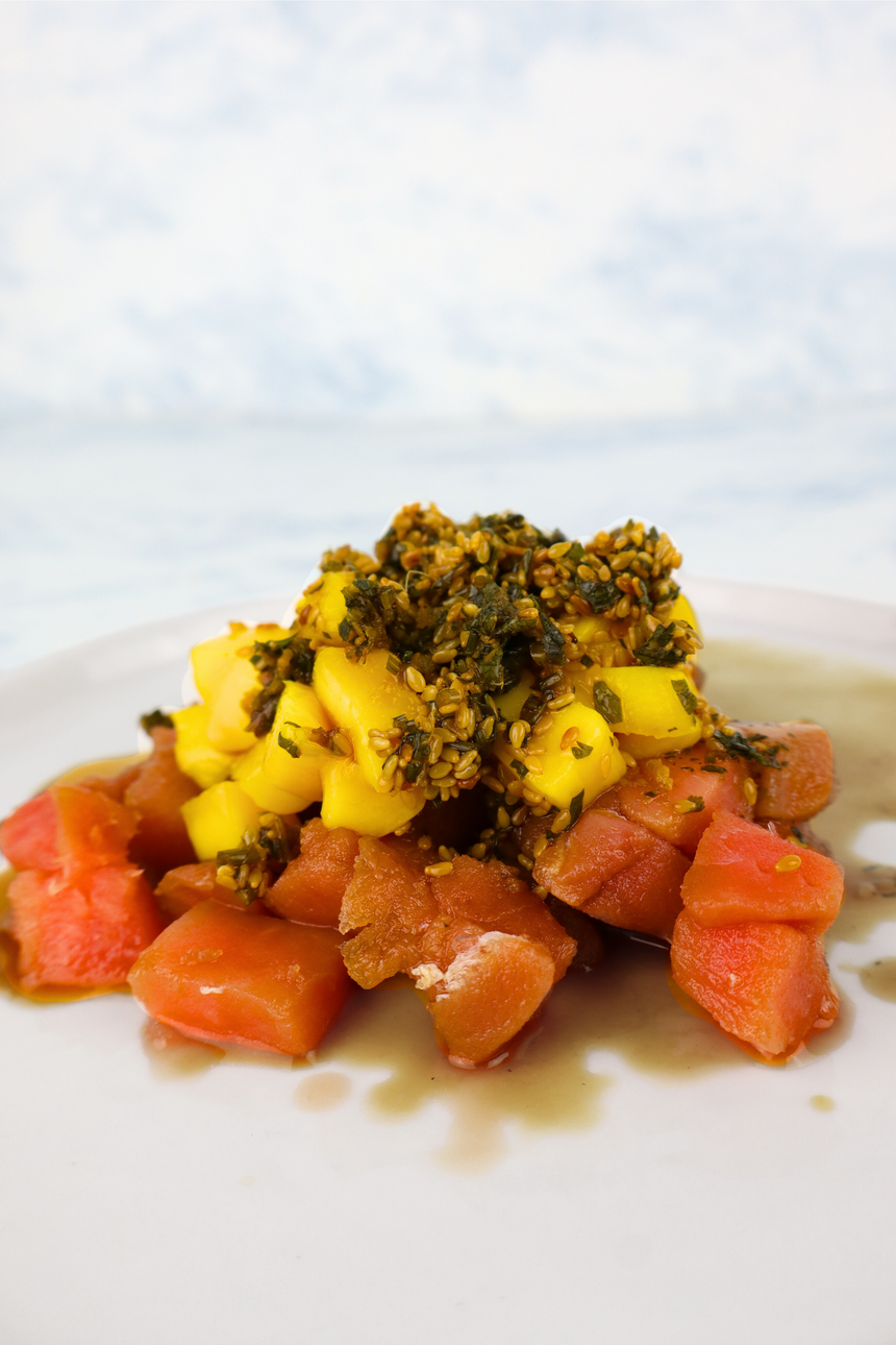 Filete de Atún con Mango y Cilantro