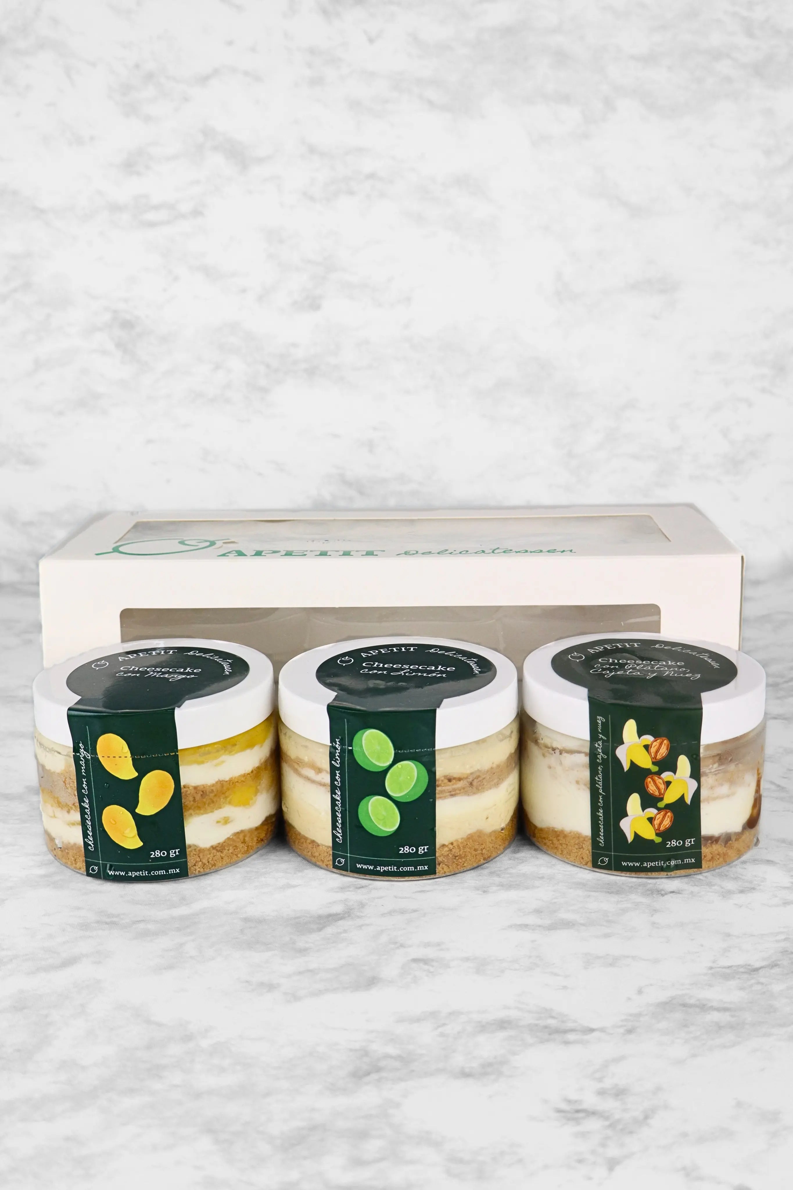 Caja 3 Botes de Cheesecakes