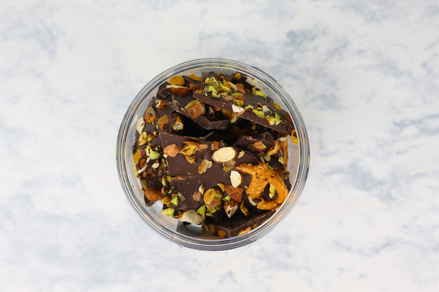 Bote de Bark de Chocolate Oscuro