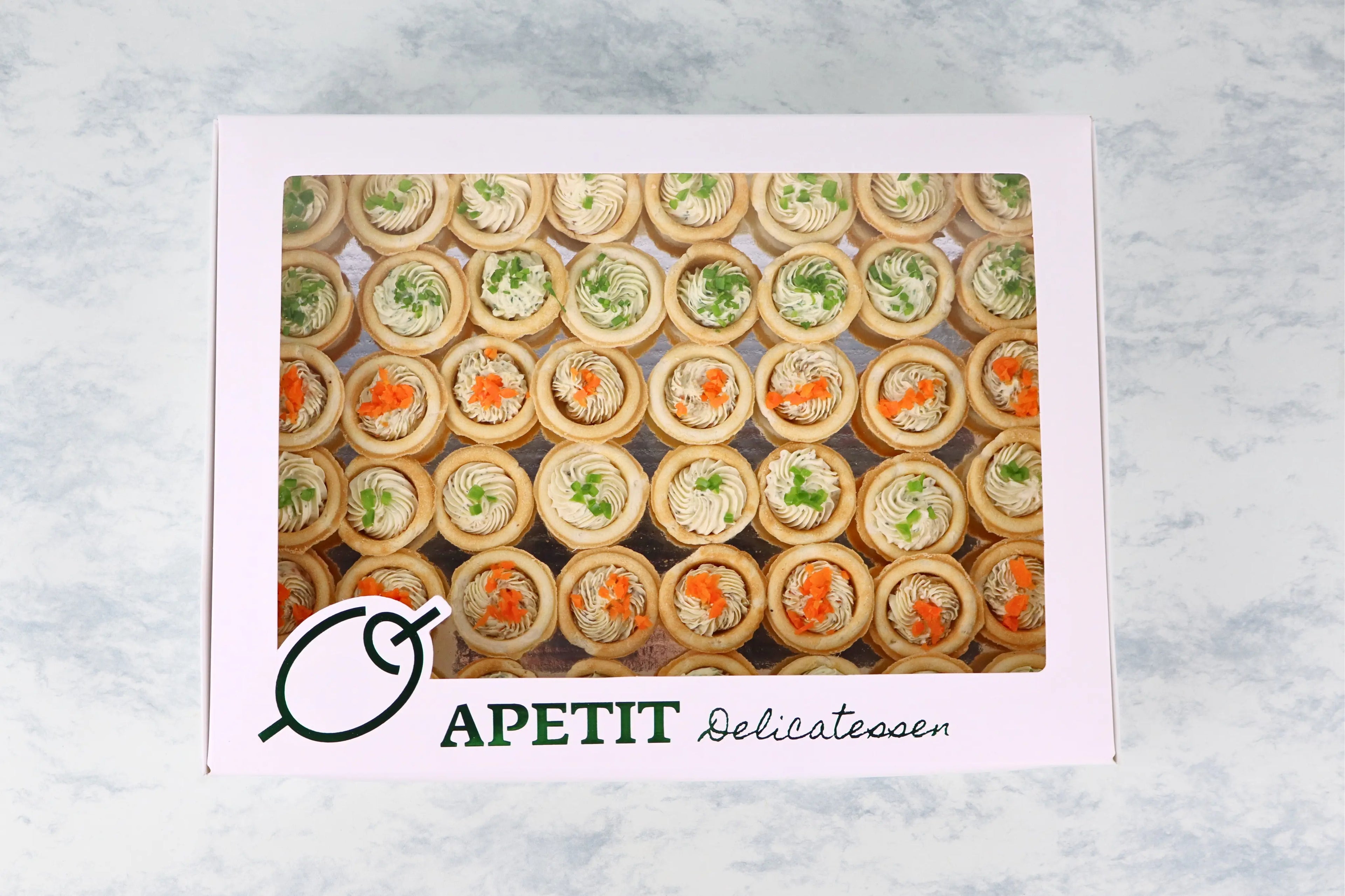 Charola 48 Tartaletas de Quesos Untables Cocina Fria