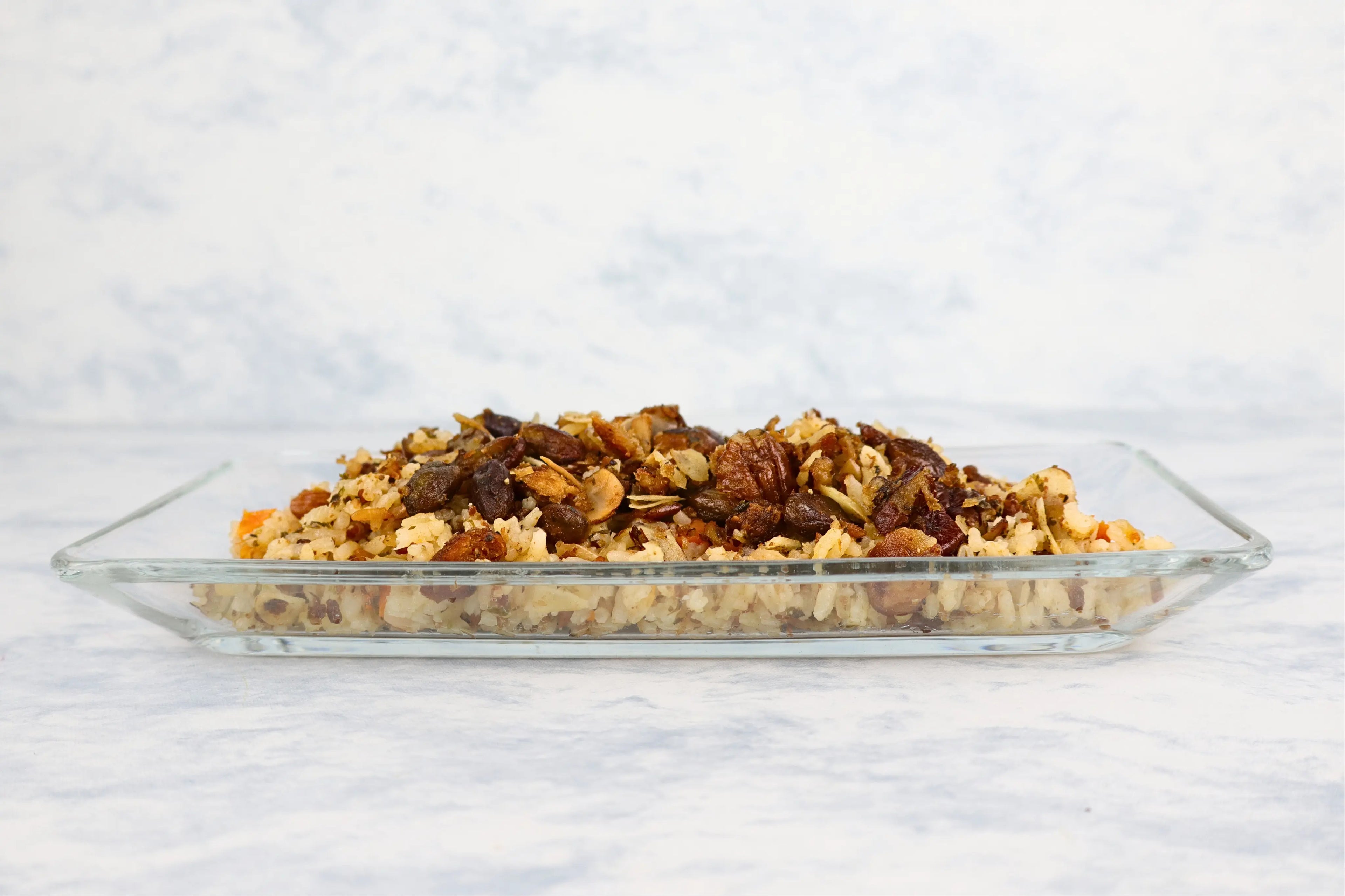 Arroz Huérfano con Piñones, Almendras y Chicharrón Congelados