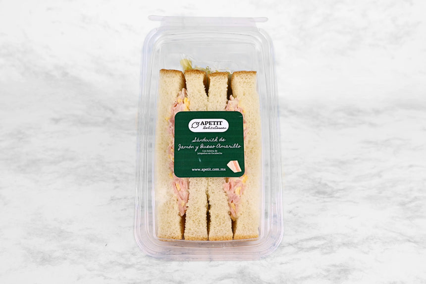 Sandwich de Jamón y Queso Amarillo con jalapeños Sandwichitos