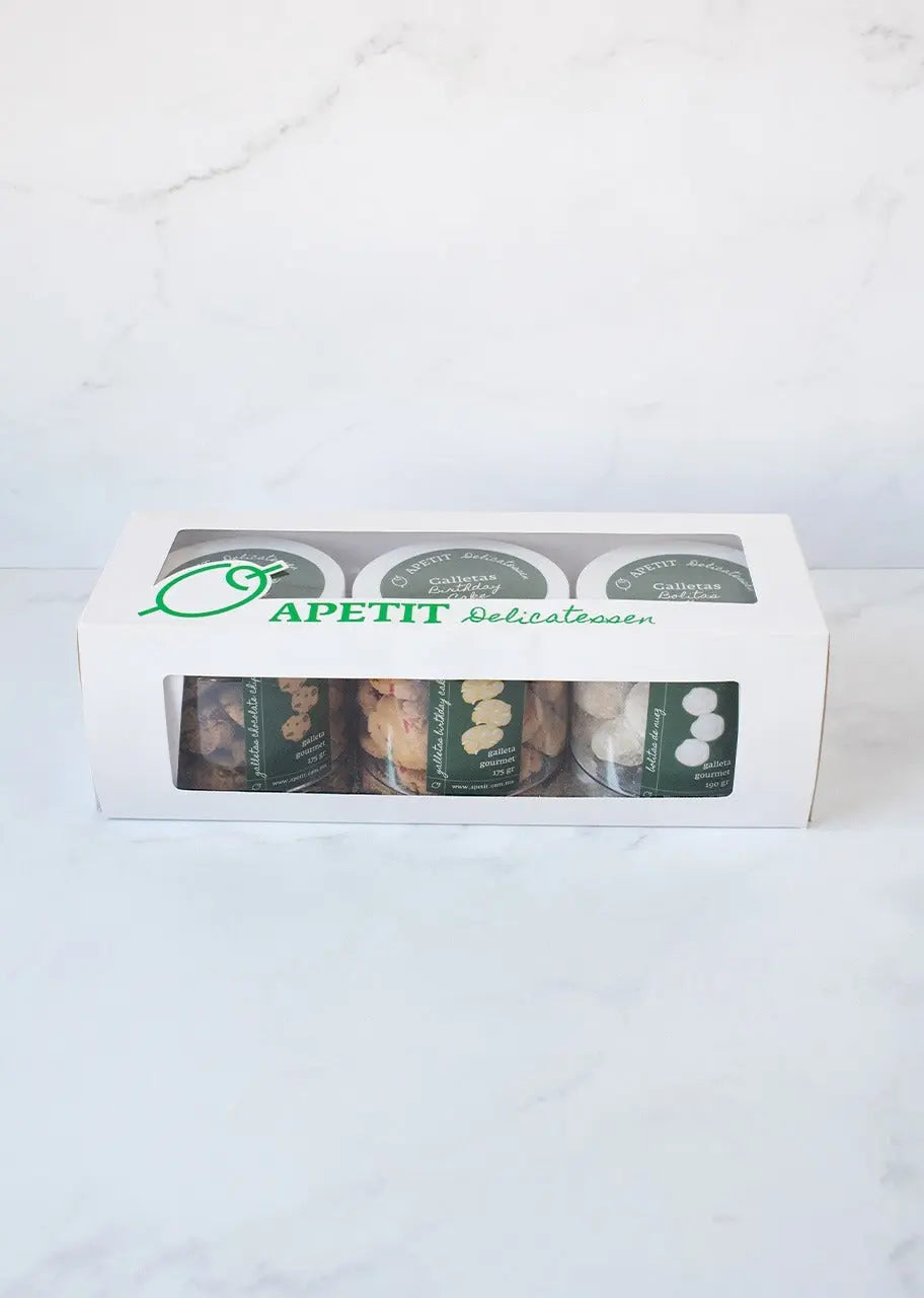 Caja 3 Botes Galletas Regalos